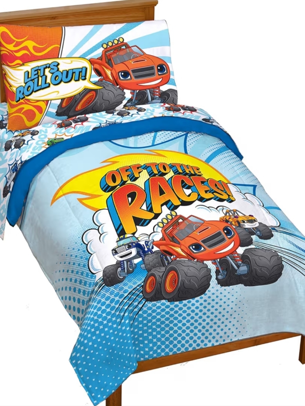Jay Franco Blaze and The Monster Machines Off to The Races 4 Piece Toddler Size